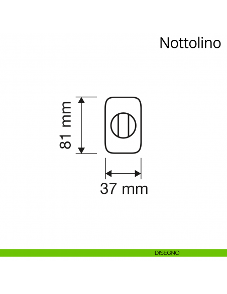 Nottolino per porta 010 Linea Calì con rosetta sagomata disegno