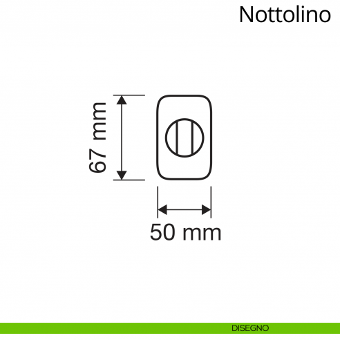 Nottolino per porta 015 Linea Calì con rosetta sagomata disegno