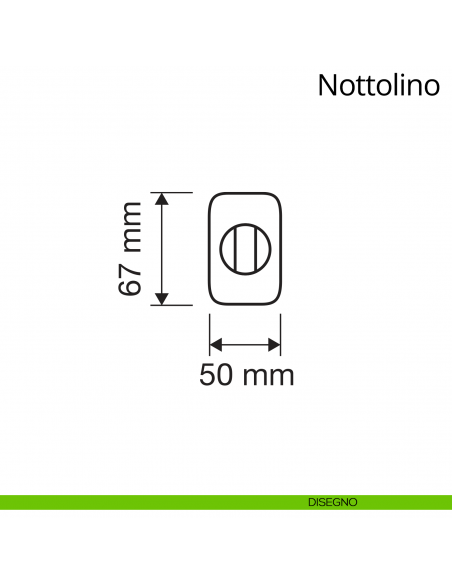 Nottolino per porta 015 Linea Calì con rosetta sagomata disegno