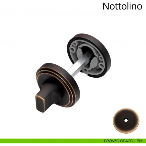 Nottolino per porta 004 Linea Calì con rosetta tonda bronzo opaco