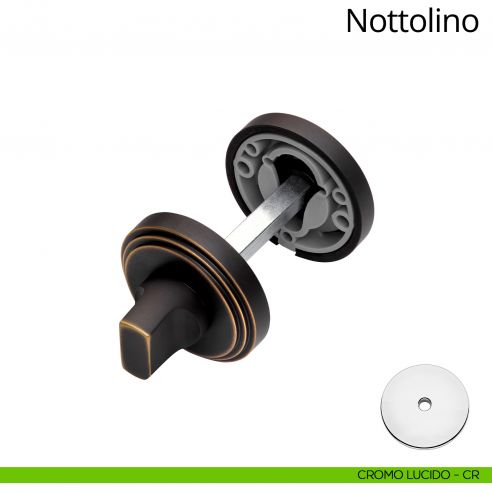 Nottolino per porta 004 Linea Calì con rosetta tonda cromo lucido