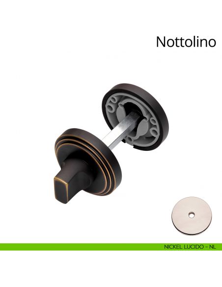 Nottolino per porta 004 Linea Calì con rosetta tonda nickel lucido