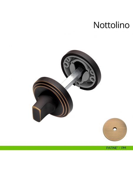 Nottolino per porta 004 Linea Calì con rosetta tonda patinè