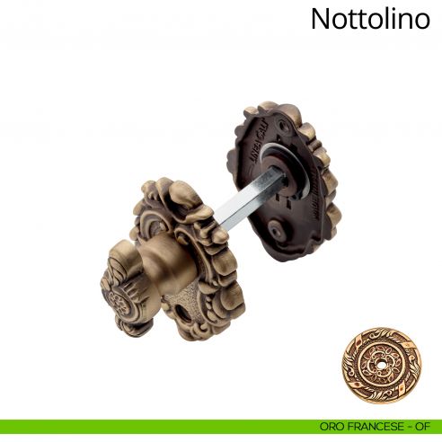 Nottolino per porta 008 Linea Calì con rosetta sagomata opro francese