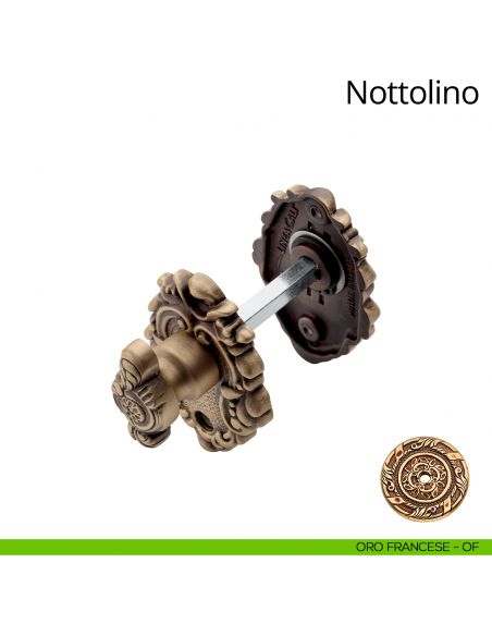 Nottolino per porta 008 Linea Calì con rosetta sagomata opro francese