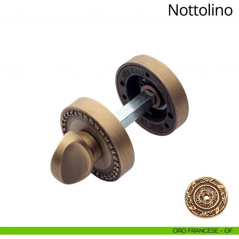 Nottolino per porta 009 Linea Calì con rosetta tonda oro francese