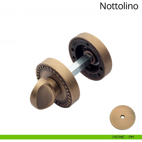 Nottolino per porta 009 Linea Calì con rosetta tonda patinè
