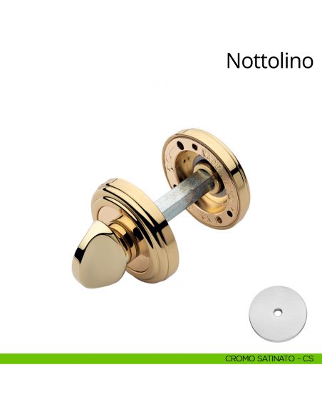 Nottolino per porta 011 Linea Calì con rosetta tonda cromo satinato