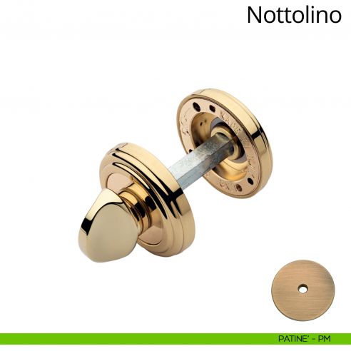 Nottolino per porta 011 Linea Calì con rosetta tonda patinè