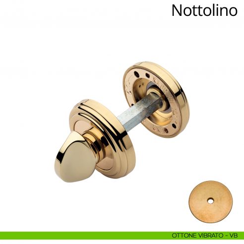 Nottolino per porta 011 Linea Calì con rosetta tonda ottone vibrato