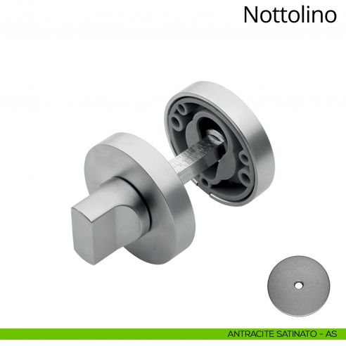 Nottolino per porta 023 Linea Calì con rosetta tonda antracite satinato