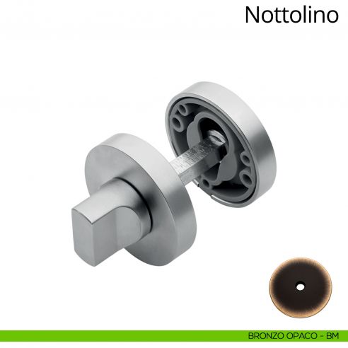 Nottolino per porta 023 Linea Calì con rosetta tonda bronzo opaco
