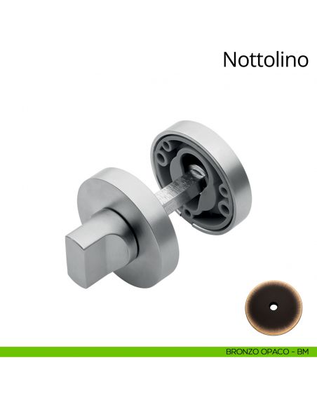 Nottolino per porta 023 Linea Calì con rosetta tonda bronzo opaco