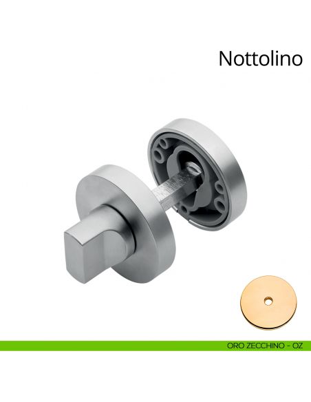 Nottolino per porta 023 Linea Calì con rosetta tonda oro zecchino