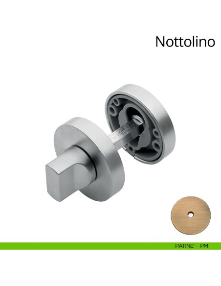 Nottolino per porta 023 Linea Calì con rosetta tonda patinè