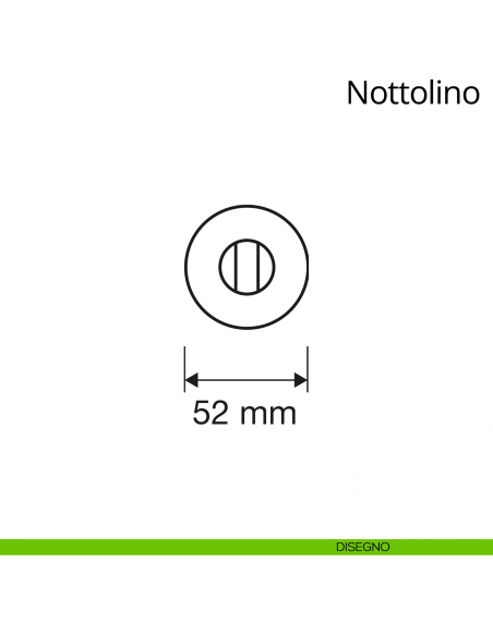 Nottolino per porta 023 Linea Calì con rosetta tonda disegno