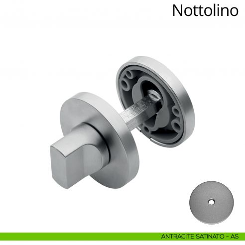 Nottolino per porta 025 Linea Calì con rosetta tonda bassa antracite satinato
