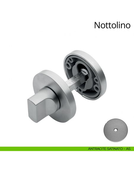 Nottolino per porta 025 Linea Calì con rosetta tonda bassa antracite satinato