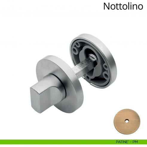 Nottolino per porta 025 Linea Calì con rosetta tonda bassa patinè