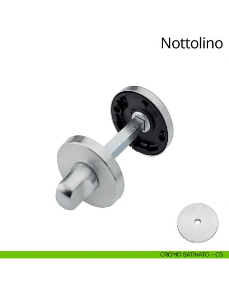 Nottolino per porta 027 Linea Calì con rosetta tonda cromo satinato