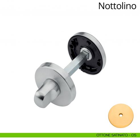 Nottolino per porta 027 Linea Calì con rosetta tonda ottone satinato
