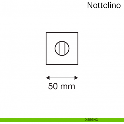 Nottolino per porta 088 Linea Calì con rosetta quadrata disegno