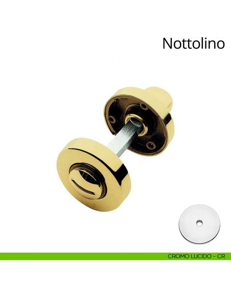 Nottolino per porta 101 Linea Calì con rosetta tonda 45 mm cromo lucido