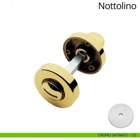 Nottolino per porta 101 Linea Calì con rosetta tonda 45 mm cromo satinato