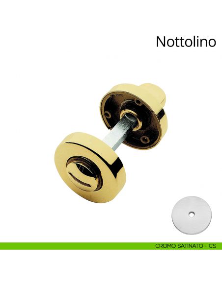 Nottolino per porta 101 Linea Calì con rosetta tonda 45 mm cromo satinato