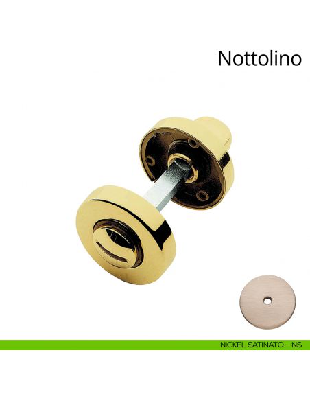 Nottolino per porta 101 Linea Calì con rosetta tonda 45 mm nickel satinato