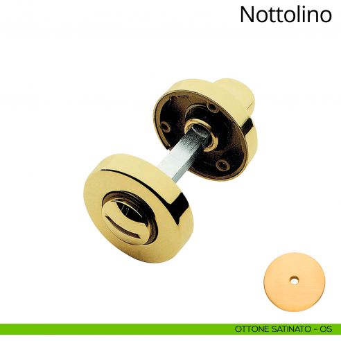 Nottolino per porta 101 Linea Calì con rosetta tonda 45 mm oro zecchino