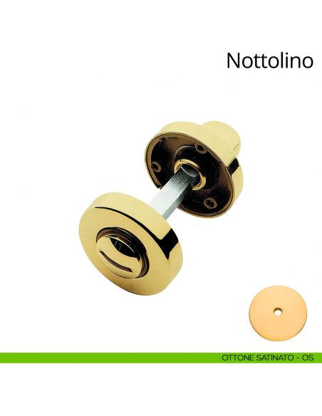 Nottolino per porta 101 Linea Calì con rosetta tonda 45 mm oro zecchino