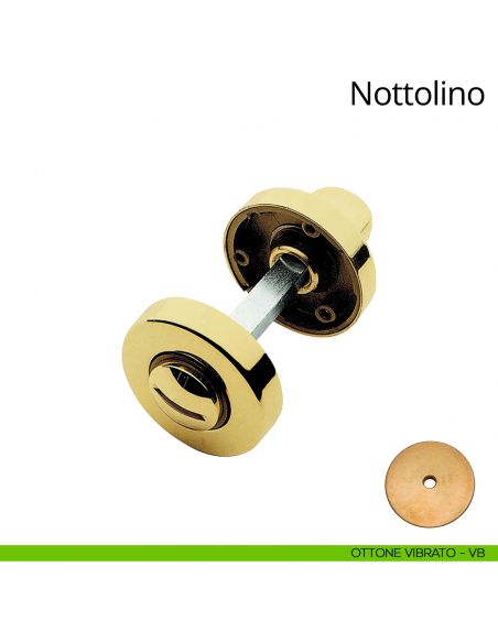 Nottolino per porta 101 Linea Calì con rosetta tonda 45 mm ottone vibrato