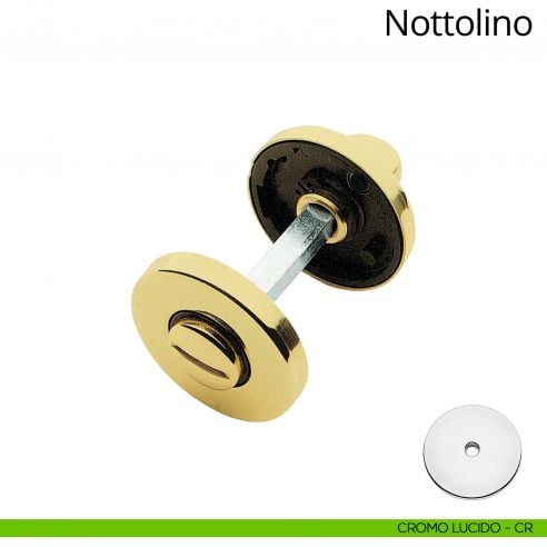 Nottolino per porta 101 Linea Calì con rosetta tonda 50 mm cromo lucido