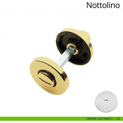 Nottolino per porta 101 Linea Calì con rosetta tonda 50 mm cromo satinato