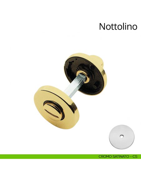 Nottolino per porta 101 Linea Calì con rosetta tonda 50 mm cromo satinato