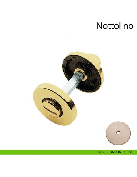 Nottolino per porta 101 Linea Calì con rosetta tonda 50 mm nickel satinato