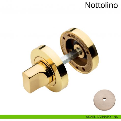 Nottolino per porta 102 Linea Calì con rosetta tonda nickel satinato