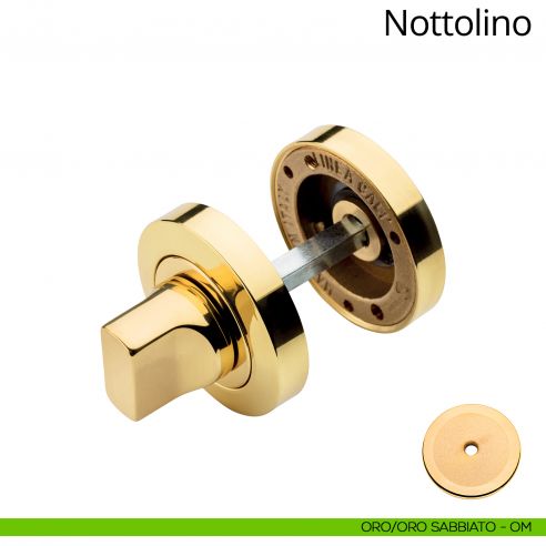 Nottolino per porta 102 Linea Calì con rosetta tonda oro sabbiato - oro