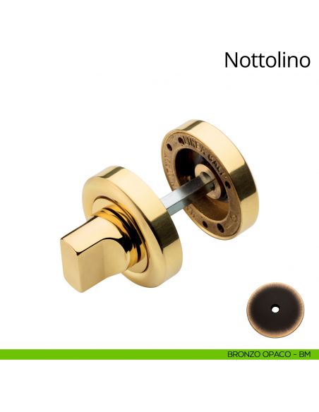 Nottolino per porta 103 Linea Calì con rosetta tonda bombata bronzo opaco