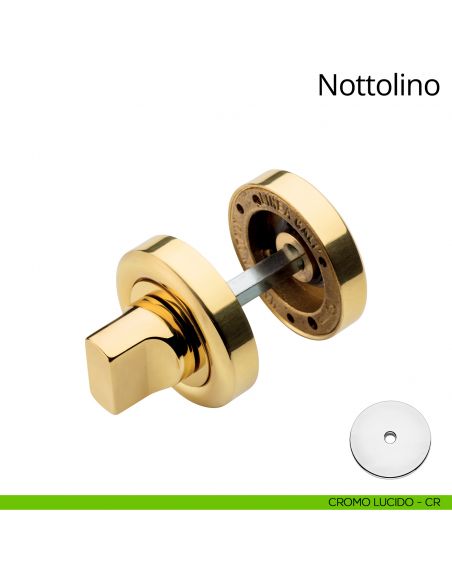 Nottolino per porta 103 Linea Calì con rosetta tonda bombata cromo lucido