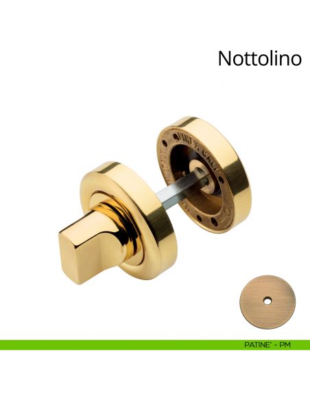 Nottolino per porta 103 Linea Calì con rosetta tonda bombata patinè