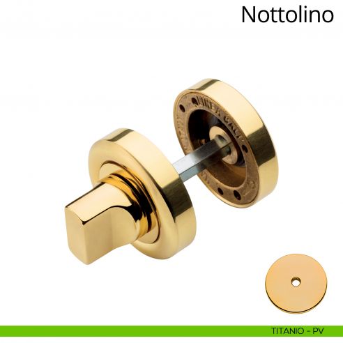 Nottolino per porta 103 Linea Calì con rosetta tonda bombata titanio