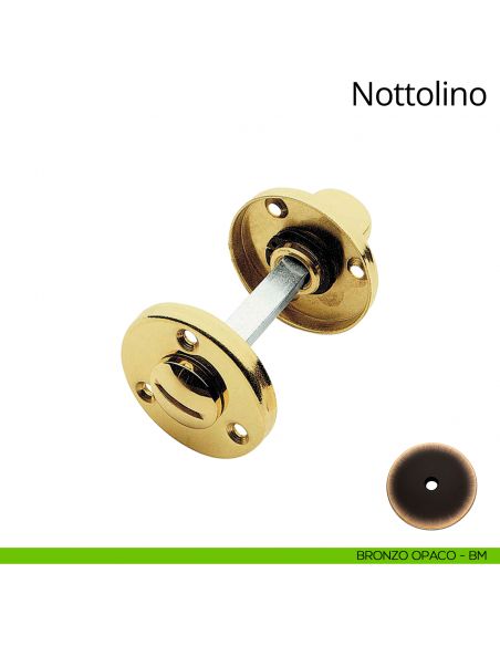 Nottolino per porta 109 Linea Calì con rosetta tonda 45 mm bronzo opaco