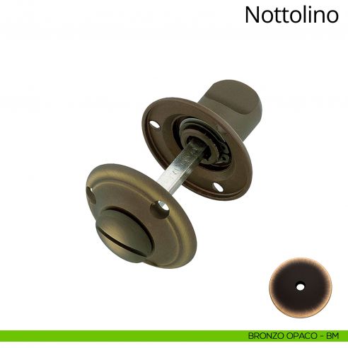 Nottolino per porta 110 Linea Calì con rosetta tonda viti a vista bronzo opaco