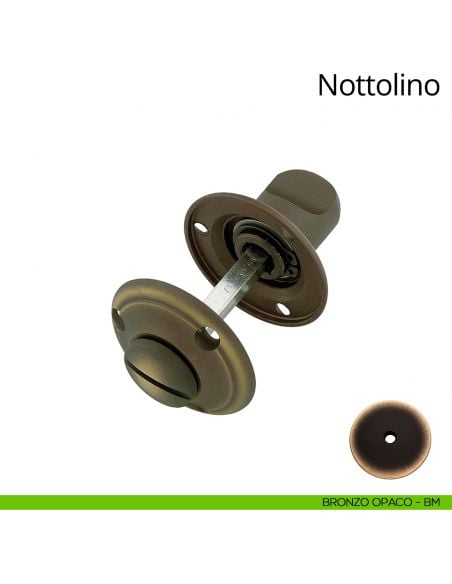 Nottolino per porta 110 Linea Calì con rosetta tonda viti a vista bronzo opaco