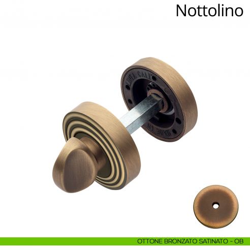 Nottolino per porta 112 Linea Calì con rosetta tonda ottone bronzato satinato