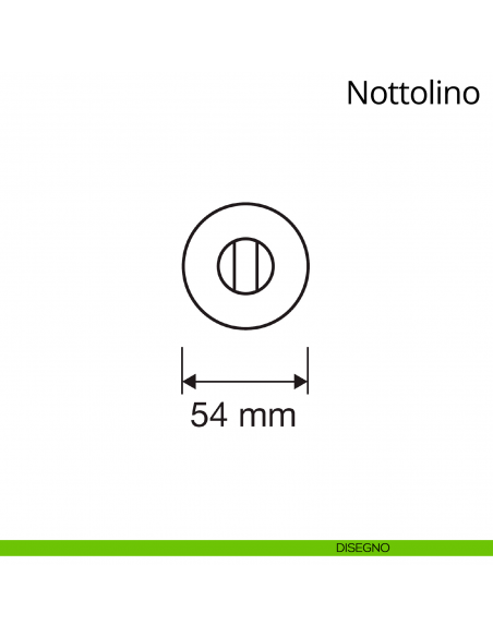 Nottolino per porta 112 Linea Calì con rosetta tonda disegno