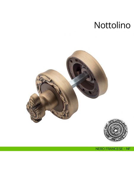 Nottolino per porta 113 Linea Calì con rosetta tonda nero francese