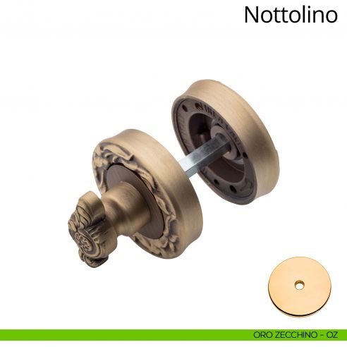 Nottolino per porta 113 Linea Calì con rosetta tonda oro zecchino